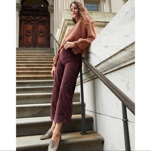 Madewell Emmett Wide Leg Crop Pants in Velveteen